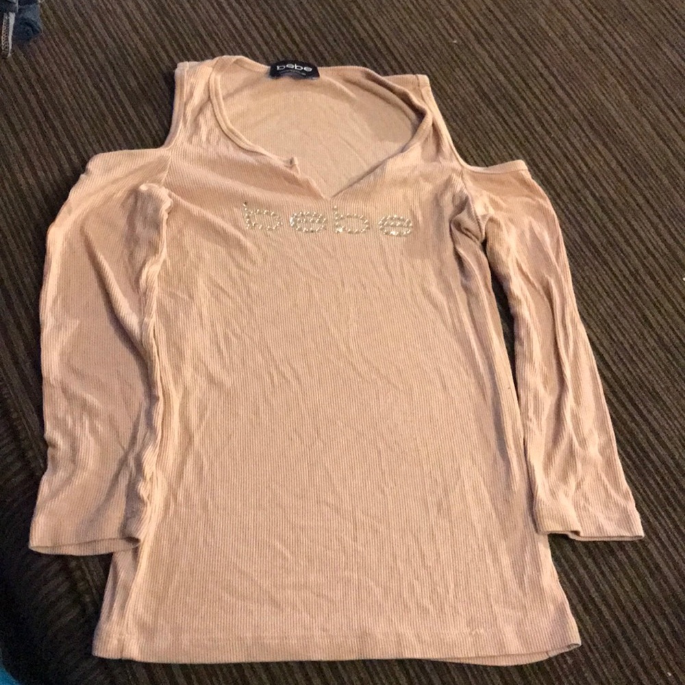 Bebe cut off shoulders shirt - Picture 5 of 5